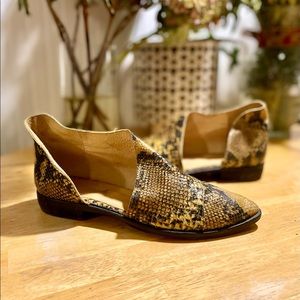 Free People Royale flat shoe snakeskin 38 8